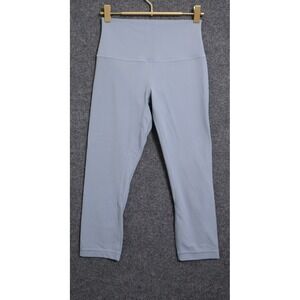 Lululemon Leggings Women 6 Light Blue 21" Crop Align Everyday Athleisure Yoga‎